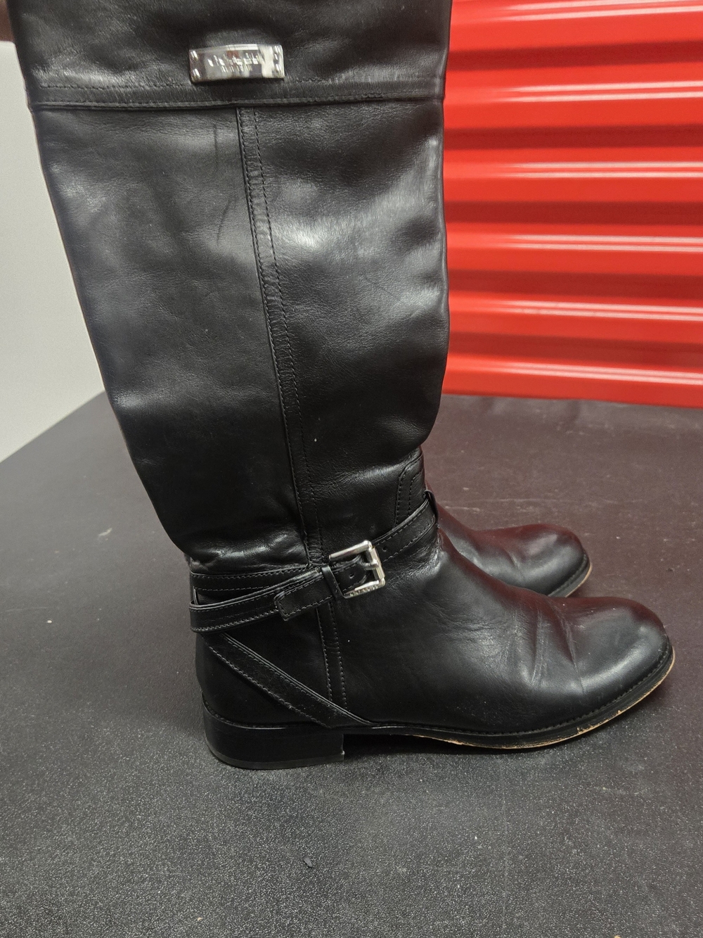 Coach Women’s Black Leather Knee-High Riding Boots Size 8